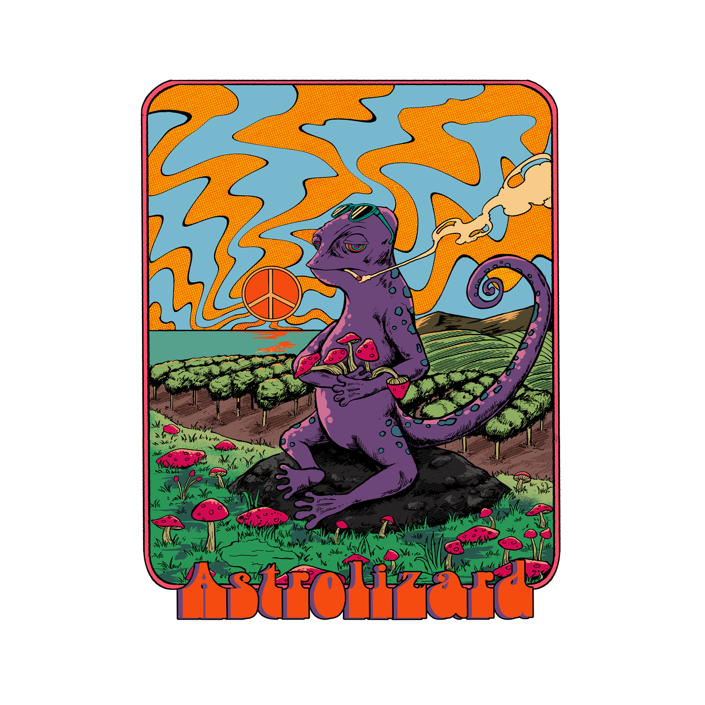 Trippy Lizard Sticker